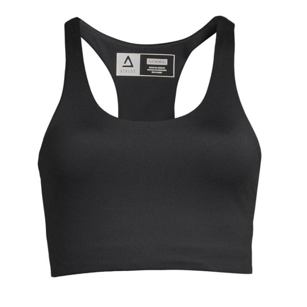 Athlux Women's Basic Luxe Medium Impact Scoop Neck Sports Bra LARGE (11-AL)